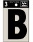 3" BLK Wide Letter B Adhesive
