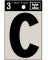 3" BLK Adhes Letter C