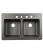 9" BLK DBL Bowl Sink