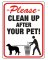 8.5x12 Clean Pet Sign