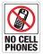 8.5x12 Cell Phone Sign