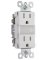 15A WHT LED Night Light Outlet