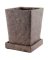 5" BRN WTHR SQ Planter