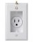 15A WHT Cloc Receptacle