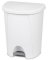 6.6gal White StepOn Waste Basket