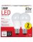 2PK 6W WHT LED Bulb