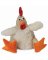 SM WHT Rooster Dog Toy