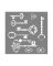 12x12 Vint Keys Stencil
