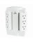 globe 7799701 Swivel Tap Surge Protector, 6-Outlet, 510 J Energy, White