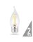 2PK 5.5W CLR Flame Bulb