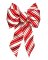 7Loop Red/White Stripe Bow