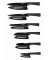 12PC BLK SS KNIFE SET