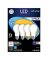 GE 4pk 60w Soft Wht LED A19 Bulb