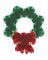 HW GRN Wreath/RED Bow