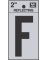 2" BLK Refl Letter F