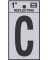 1" BLK Refl Letter C