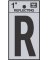 1" BLK Refl Letter R