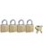 4) 3/4" T/BRASS PADLOCK