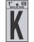 1" BLK Refl Letter K