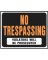 NO TRESPASSING 15"X19" SIGN