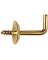 V2025 2pk 1-1/2" L-Hook Brass