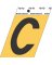 3-1/2" Adhesive Alum Letter C