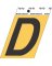 3-1/2" Adhesive Alum Letter D