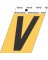 3-1/2" Adhesive Alum Letter V
