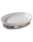 WHT/CHR Oval Soap Dish