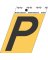 3-1/2" Adhesive Alum Letter P