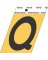 3-1/2" Adhesive Alum Letter Q