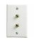 White Coax Duplex Wall Plate