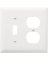 White Over 1Tog 1Out Wallplate