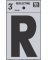 3" Refl Vinyl Letter R
