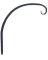 8"BLK Curv PlantBracket