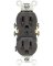 15A BRN DPLX Receptacle