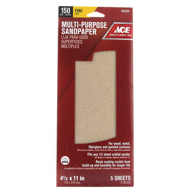 SANDPAPR 4.5X11F 5PK ACE