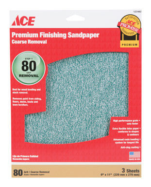 SANDPAPER9X11 CRS 80G3PK