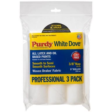 ROLLR WHT DOVE 9X3/8 3PK