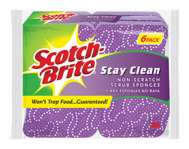 SPONGE SCRB STAYCLN 6PK