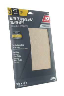 SANDPAPER 9X11 220G 4PK