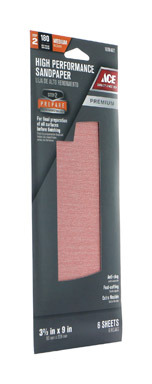 SANDPAPER 1/3SHT180G 6PK