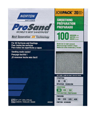 Sandpaper Med 100g 20pk