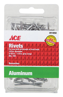 Rivet Alumin 1/8"d 100pk