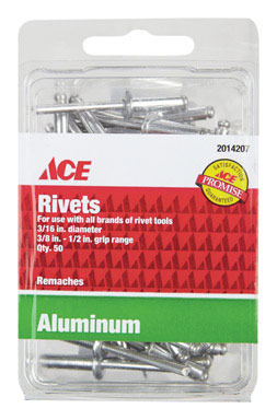 Rivet Al3/16x1/2ace 50pk