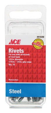 Rivet St1/8x1/8 Ace 25pk