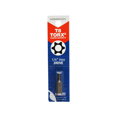 BIT SECURITY T8 TORX