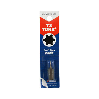 SCREWDRIVER BIT T3 TORX