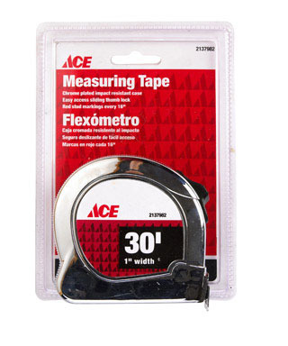 TAPE RULE 1"X30' CHRM AC