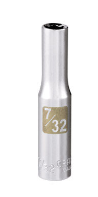 CM SCKT 1/4DR 7/32 6PTDP